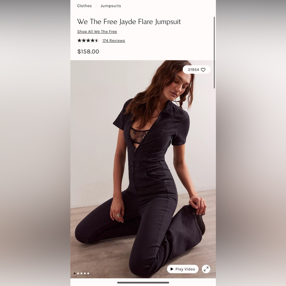Free People Jayde Flair Jumpsuit 🍓